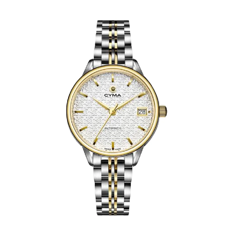 women's mechanical watches with C3 SuperLuminova design -CYMA CLASSIC W02-00802-001 AUTOMATIC STAINLESS STEEL TWO-TONE WOMEN WATCH women's mechanical watches with C3 SuperLuminova design -CYMA CLASSIC W02-00802-001 AUTOMATIC STAINLESS STEEL TWO-TONE WOMEN WATCH