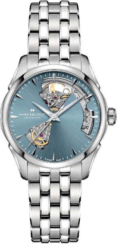 women's Hamilton vintage style watches -Hamilton Jazzmaster Open Heart Lady