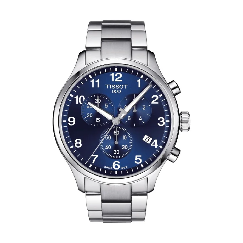 men's chronograph watches with sleek design -Chrono XL Classic Blue Dial