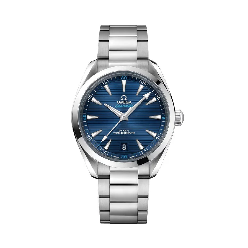 men's dive watches with fixed bezel -Seamaster Aqua Terra 150M Co-Axial Master Chronometer 41mm - Blue on Bracelet men's dive watches with fixed bezel -Seamaster Aqua Terra 150M Co-Axial Master Chronometer 41mm - Blue on Bracelet