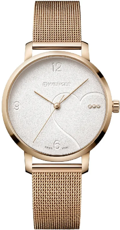 women's mechanical watches with date magnifier design -Wenger Metropolitan Donnissima Ladies