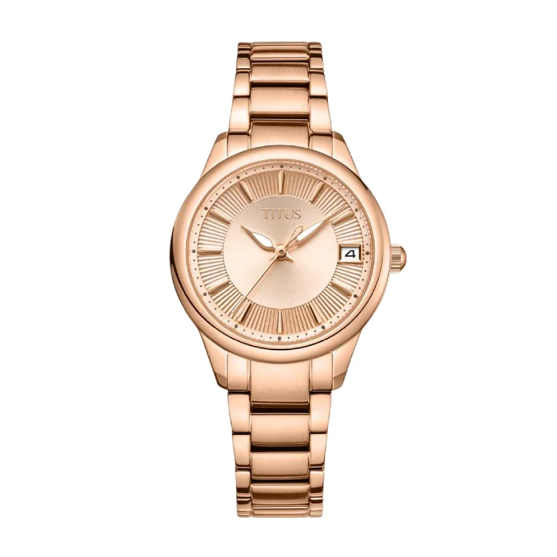 women's mechanical watches with power reserve -SOLVIL ET TITUS FAIR LADY W06-03373-003 3 HANDS DATE QUARTZ WOMEN WATCH