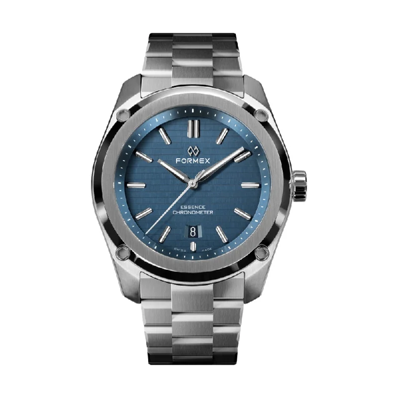 men's dive watches with date magnifier style -Essence Chronometer 39mm Blue