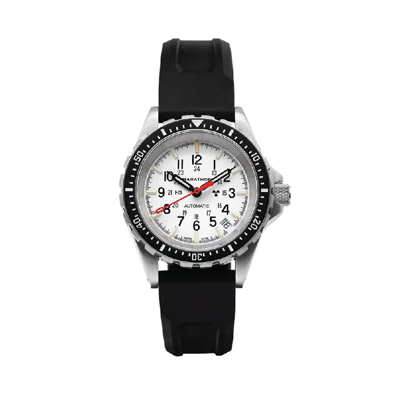 men's dive watches with day-night style -Arctic Edition Type II - Diver's Automatic (MSAR® Auto) No Government Markings 36mm - White on Rubber Strap