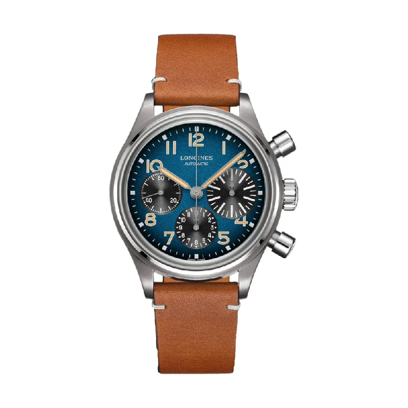 men's field watches with rubber straps -Avigation BigEye Blue Dial
