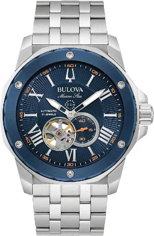 men's mechanical watches with domed design -Bulova Marine Star Automatic Mens