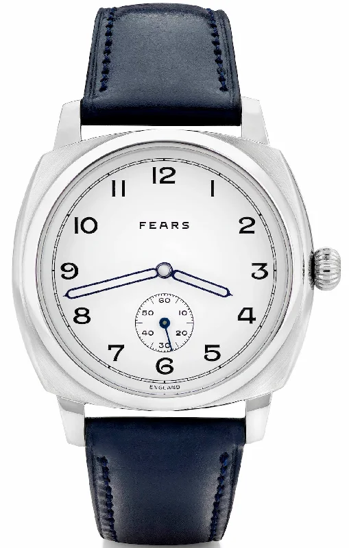 men's mechanical watches with tritium display -Fears Brunswick 38 White