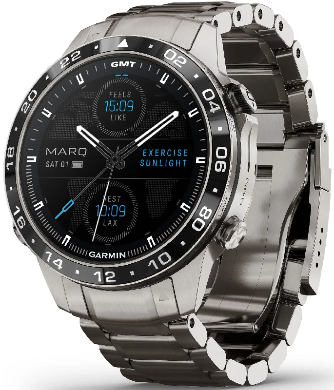 Mens Smart Watches Stress Monitoring-Garmin MARQ II Aviator