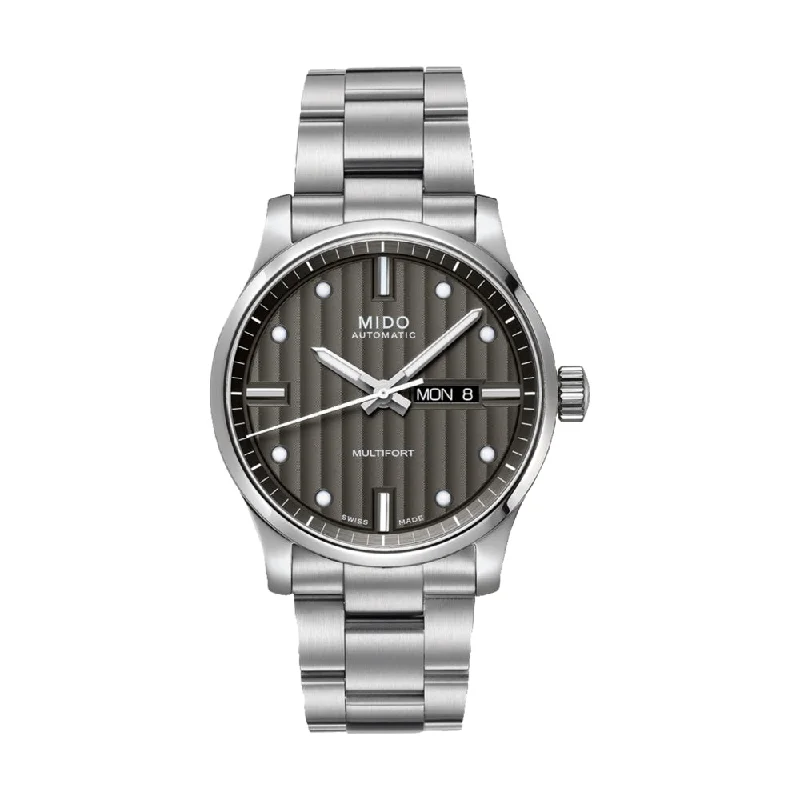 men's field watches with oversized crowns -Multifort GENT Anthracite