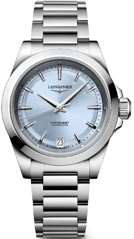 women's Longines with rubber straps -Longines Conquest Ladies