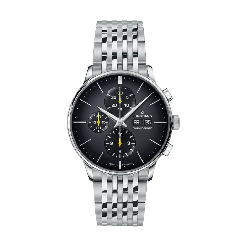 men's luxury pilot watches -Meister Chronoscope English Date Dark Grey Dial