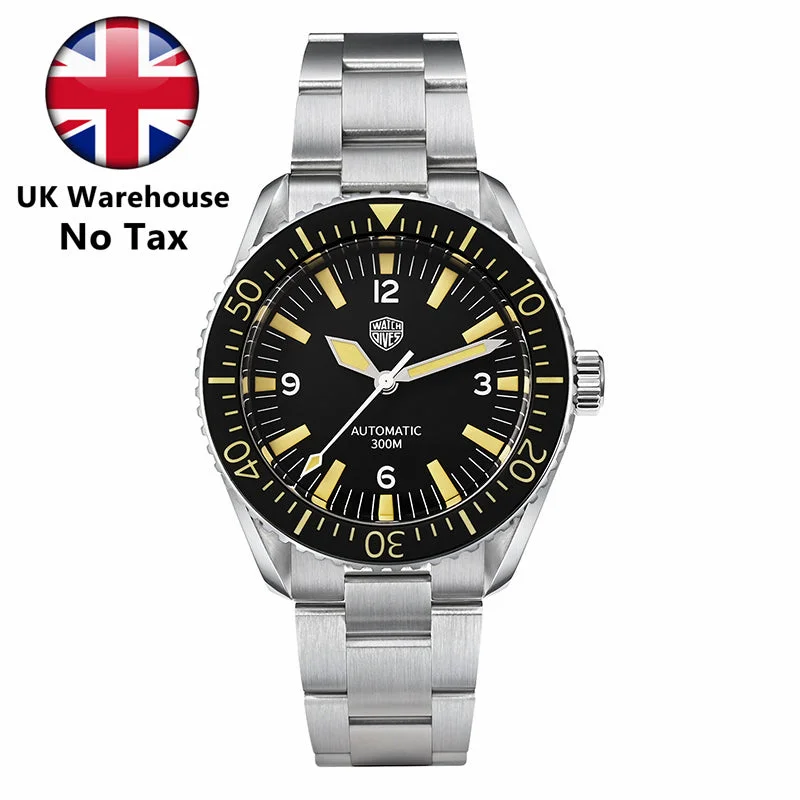 men's dive watches with glow-in-the-dark hands -UK Warehouse - Watchdives WD1967 Sharkmaster 300 Automatic Watch V2
