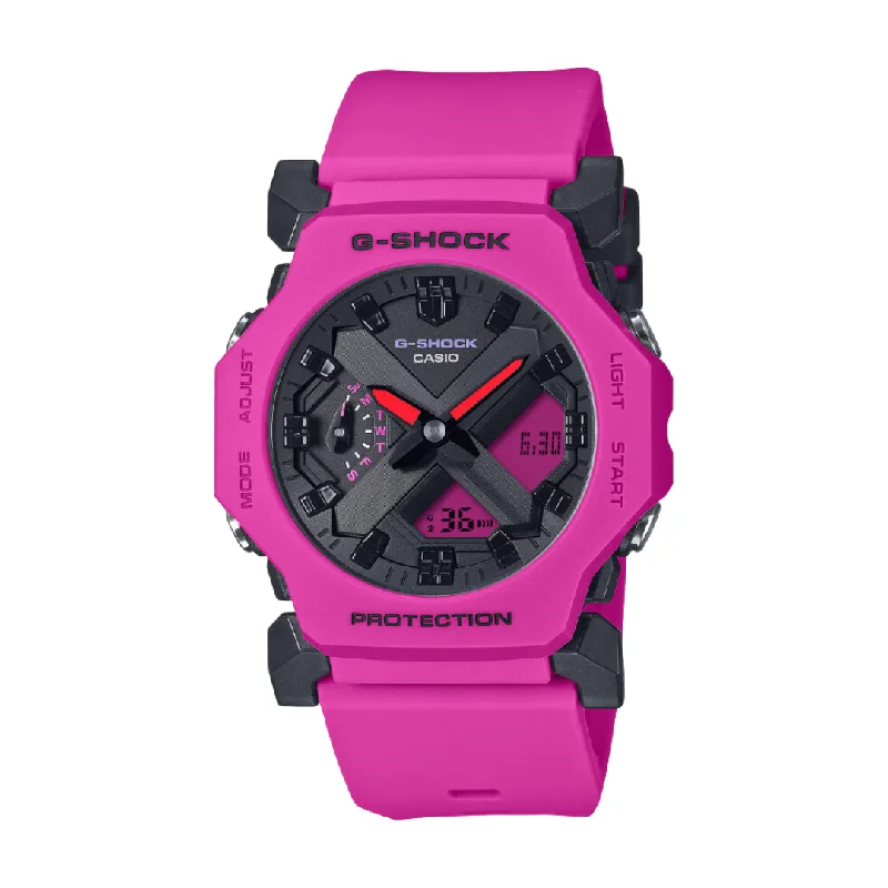 men's digital watches with vibration alert display -CASIO G-SHOCK GA-2300-4ADR ANALOG-DIGITAL PINK WATCH men's digital watches with vibration alert display -CASIO G-SHOCK GA-2300-4ADR ANALOG-DIGITAL PINK WATCH