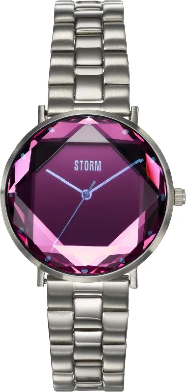 women's Storm dual time zone watches -Storm Elexi Lazer Purple