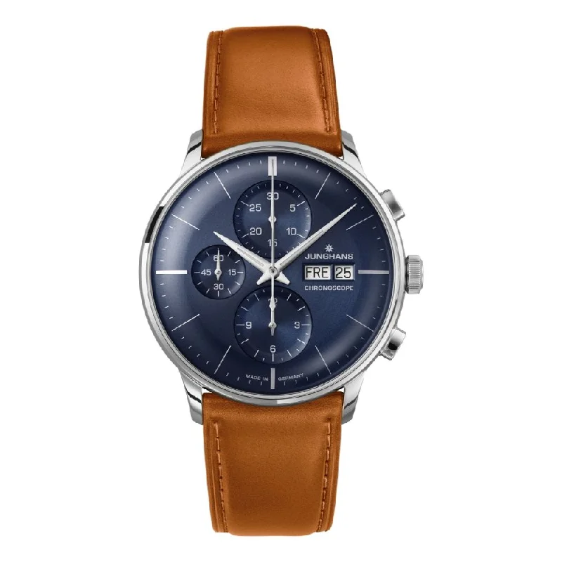 magnetism-protection tips-Meister Chronoscope - Sunray Blue Dial