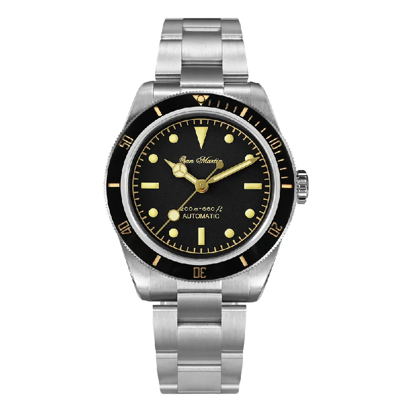 men's minimalist dive watches -San Martin 6200 Retro Sub Diver Watch SN004GA
