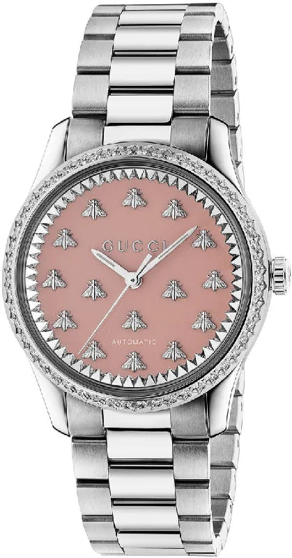 women's mechanical watches with fabric style straps -Gucci G-Timeless
