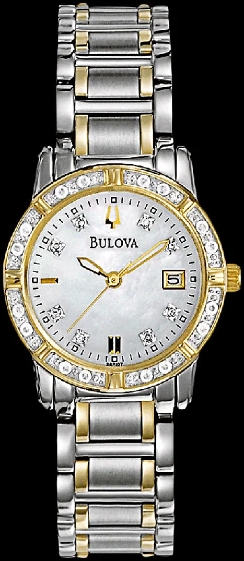 women's Bulova scratch-resistant watches -Bulova Watch Ladies Diamond Highbridge