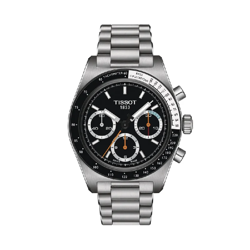 men's field watches with double-domed style design -PR516 Mechanical Chronograph 41mm - Black on Bracelet