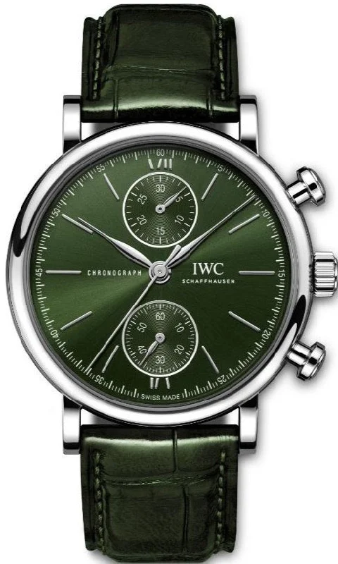 men's chronograph watches with world time style design -IWC Portofino Chronograph 39