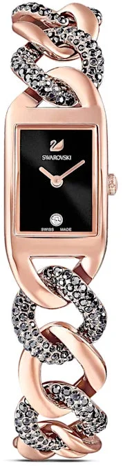 women's mechanical watches with leather style straps -Swarovski Watch Cocktail Rose Gold Bracelet