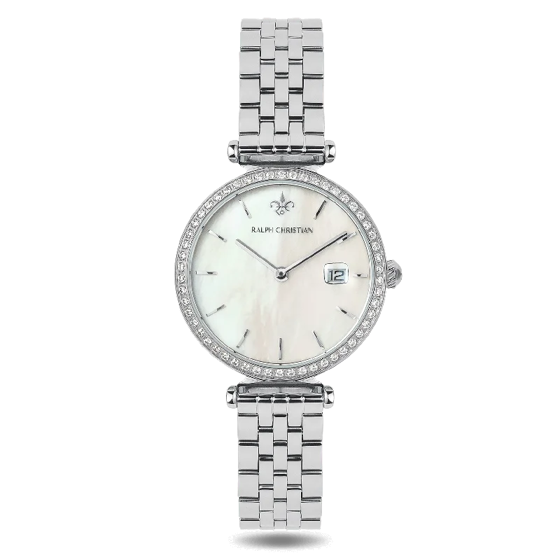 women's mechanical watches with C3 SuperLuminova display function -The Luxe - Silver