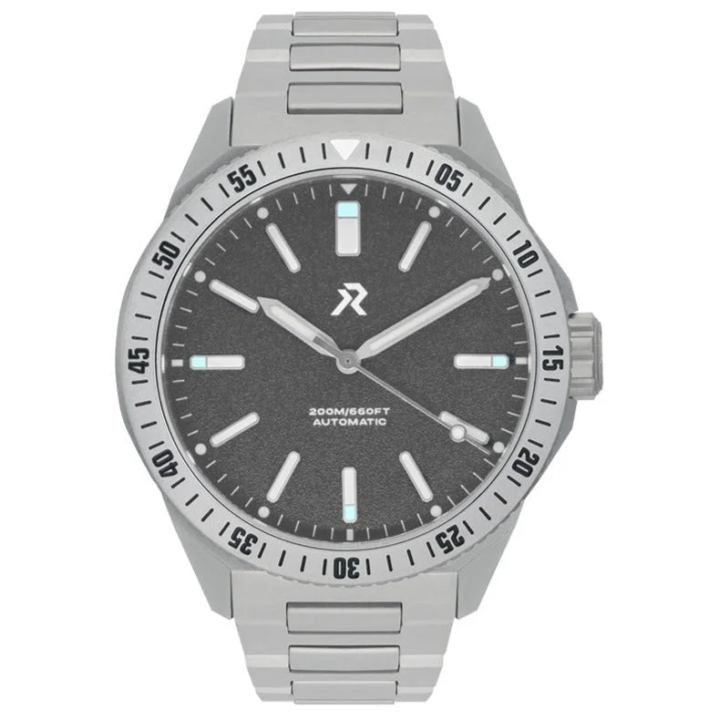 men's field watches with canvas style straps -RZE Endeavour Automatic Frigate Grey