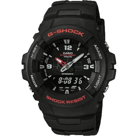Unisex Wedding Style Watches-Casio G-Shock Men's Black Watch G-100-1BVMES