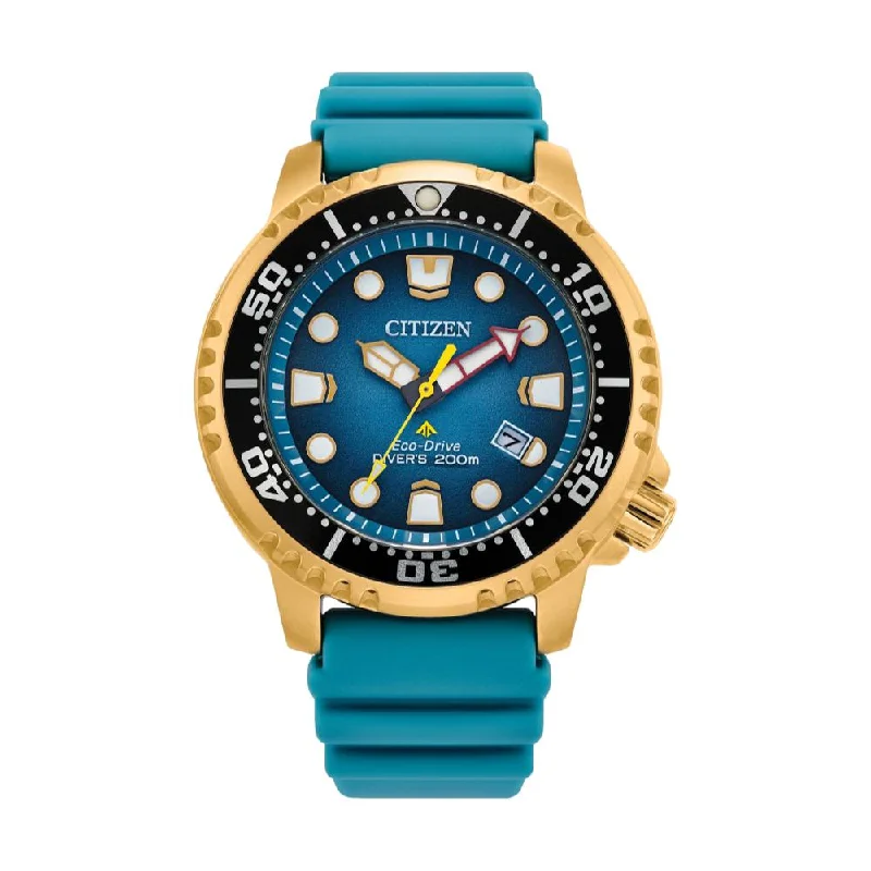 men's digital watches with commemorative edition style design -Promaster Dive Blue Dial, Gold-Tone Case