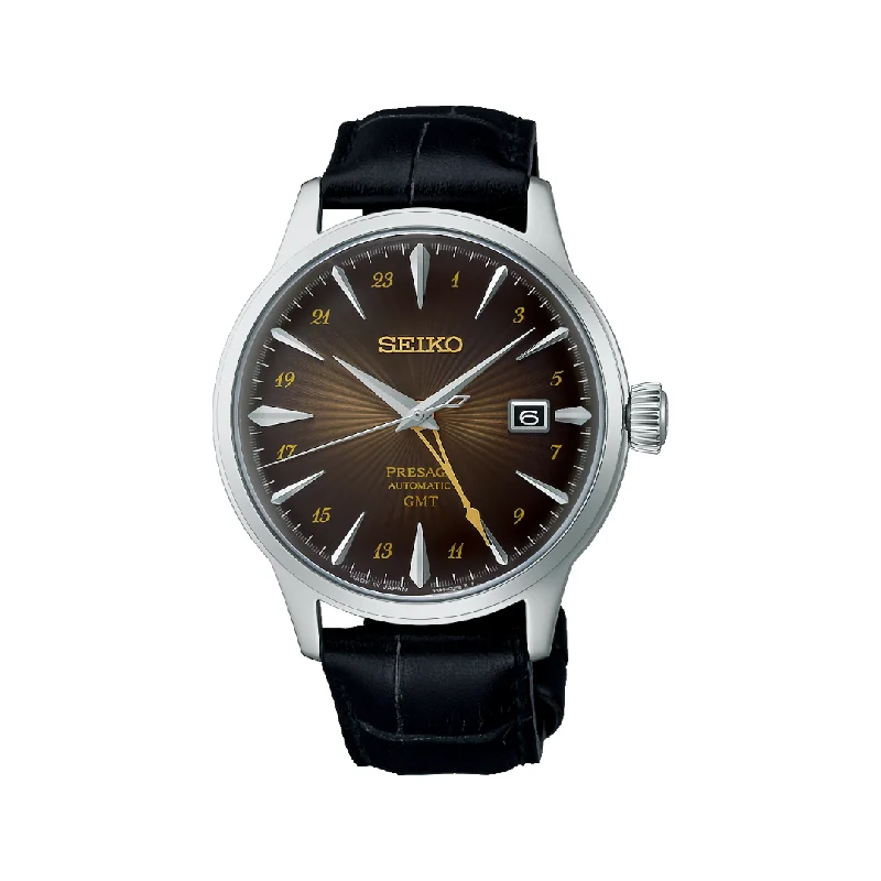 men's Seiko for everyday wear -SEIKO PRESAGE SSK039J1 ‘RUSTY NAIL’ COCKTAIL TIME GMT MEN WATCH men's Seiko for everyday wear -SEIKO PRESAGE SSK039J1 ‘RUSTY NAIL’ COCKTAIL TIME GMT MEN WATCH