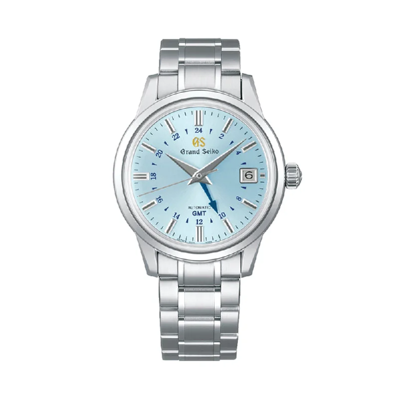 men's field watches with LED light style design -SBGM253 "Iwate" Elegance Automatic GMT, 39.5mm - Blue Limited Edition