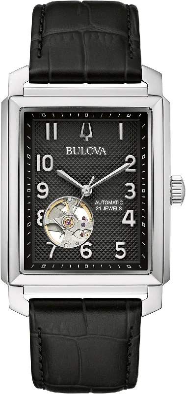 men's mechanical watches with personalized engraving design -Bulova Heartbeat Mens