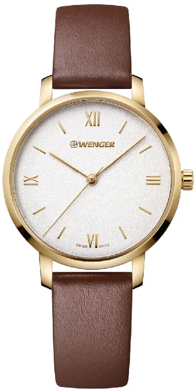 women's mechanical watches with triple time zone design -Wenger Metropolitan Donnissima Ladies