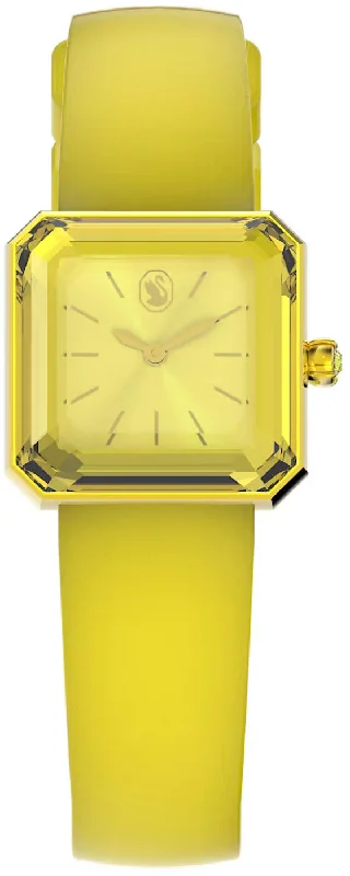 women's mechanical watches with glow-in-the-dark display -Swarovski Silicone Yellow women's mechanical watches with glow-in-the-dark display -Swarovski Silicone Yellow