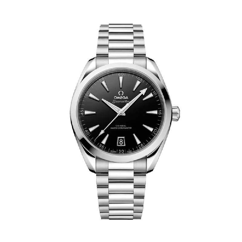 vintage-omega-dress-Seamaster Aqua Terra 150M Co-Axial Master Chronometer 41mm - Lacquered Black on Bracelet vintage-omega-dress-Seamaster Aqua Terra 150M Co-Axial Master Chronometer 41mm - Lacquered Black on Bracelet