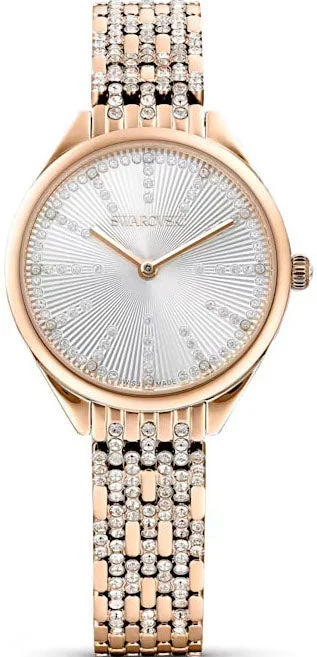 women's mechanical watches with logo engraving design -Swarovski Attract