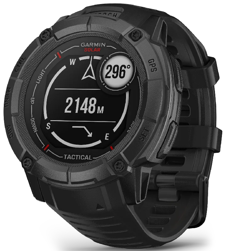 Smart Watches for Mens Shock Resistant-Garmin Instinct 2X Solar Tactical Edition Black D