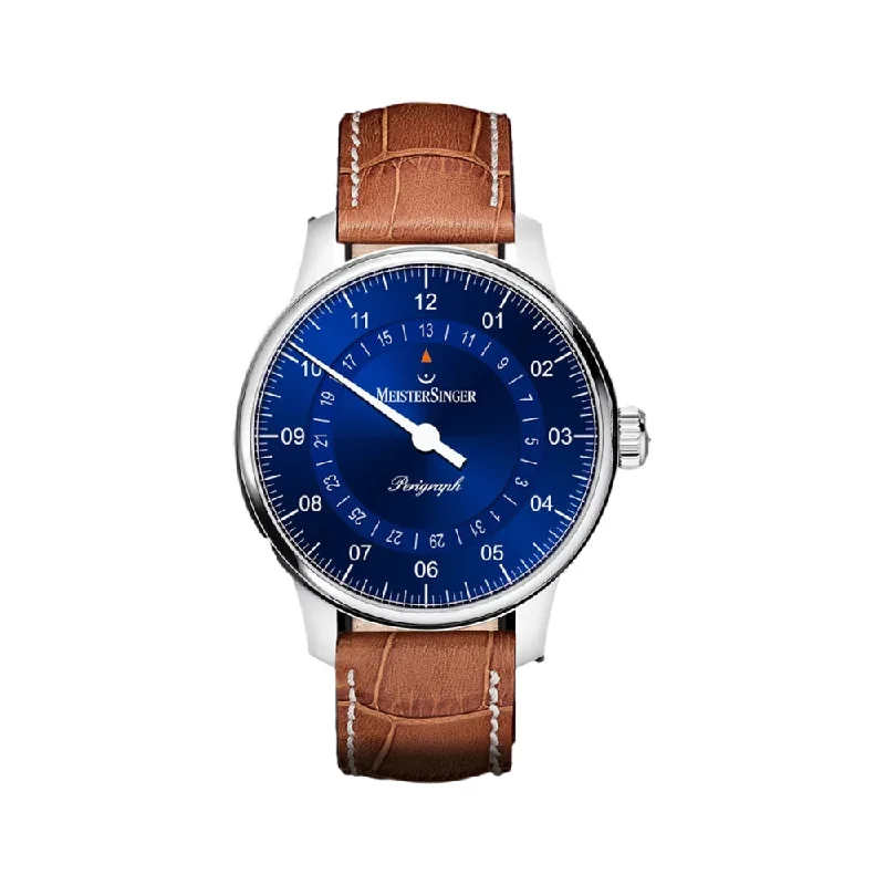men's chronograph watches with tritium style design -Perigraph Blue Dial, 38 mm