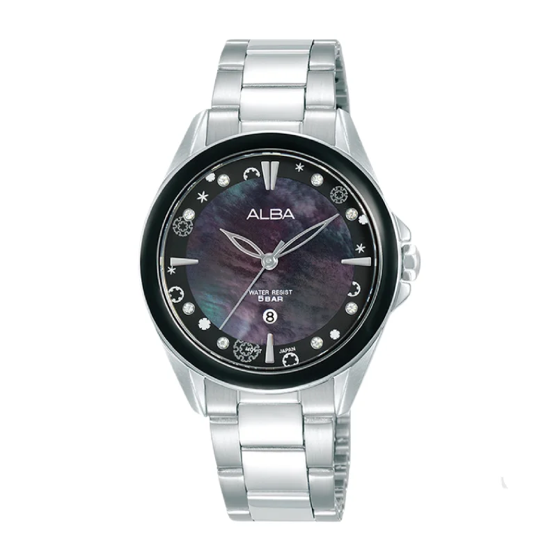 women's mechanical watches with sleek design -ALBA AH7DV5X QUARTZ STAINLESS STEEL WOMEN WATCH
