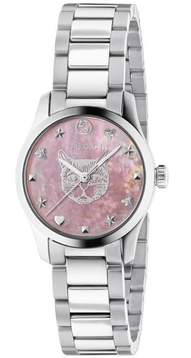 women's mechanical watches with magnifying design -Gucci G-Timeless