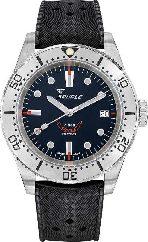 men's automatic mechanical watches -Squale 1545 Steel Black