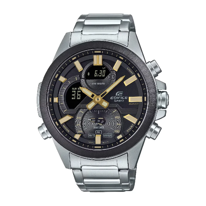men's Cartier logo engraving design watches -CASIO EDIFICE ECB-30DB-1A9DF SMARTPHONE LINK MEN WATCH