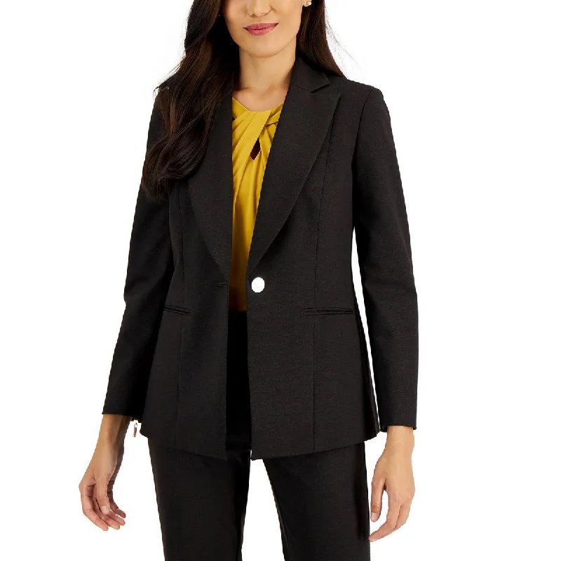 Kasper Womens Notched Collar Suit Separate One-Button Blazer