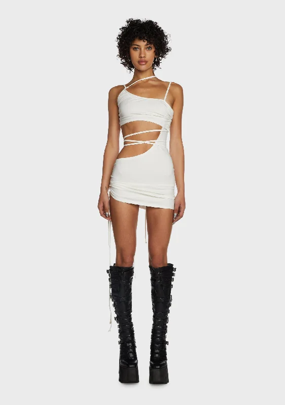 Replay Strappy Mini Dress - White