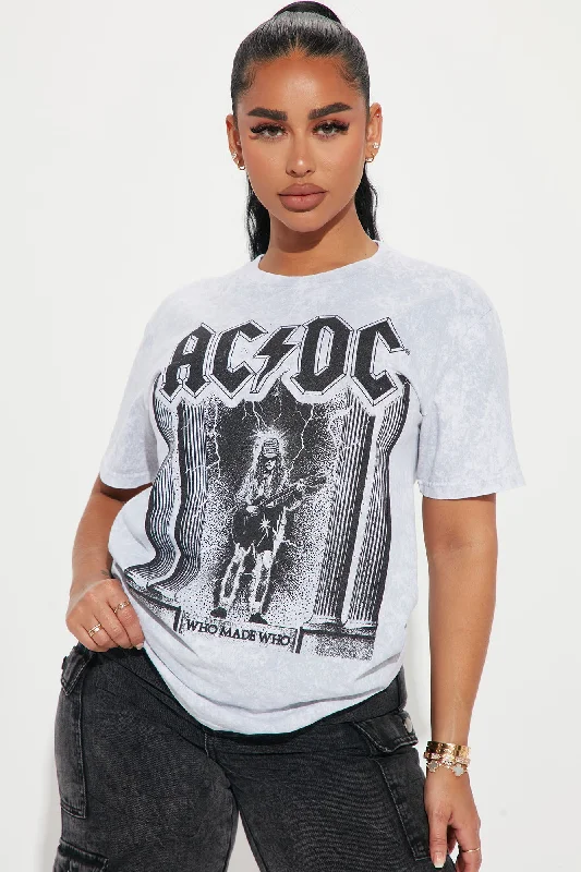 ACDC Washed Graphic T-Shirt - Off White