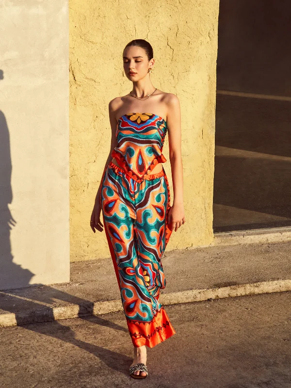 Flaming Passions Wide Leg Pants