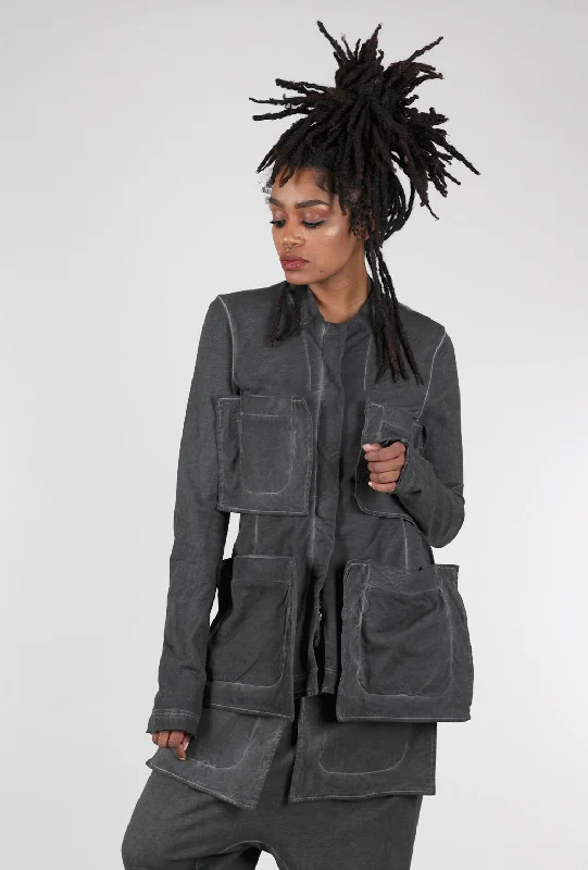 Pillow Pocket Jacket, Charcoal Cloud