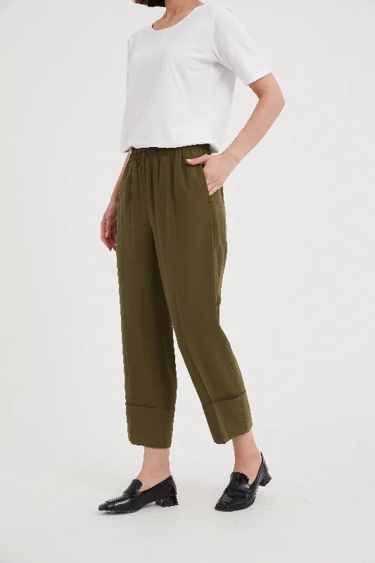 Tirelli Deep Cuff Pant Moss