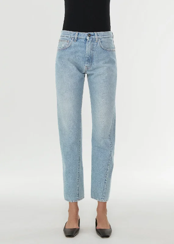 Twisted seam denim light blue